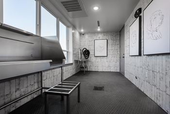Dog park and pet washing station